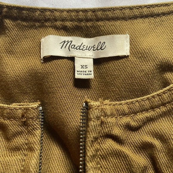 Madewell Olive Green 3/4 Sleeve Belted Jumpsuit coveralls size xs - Picture 6 of 13